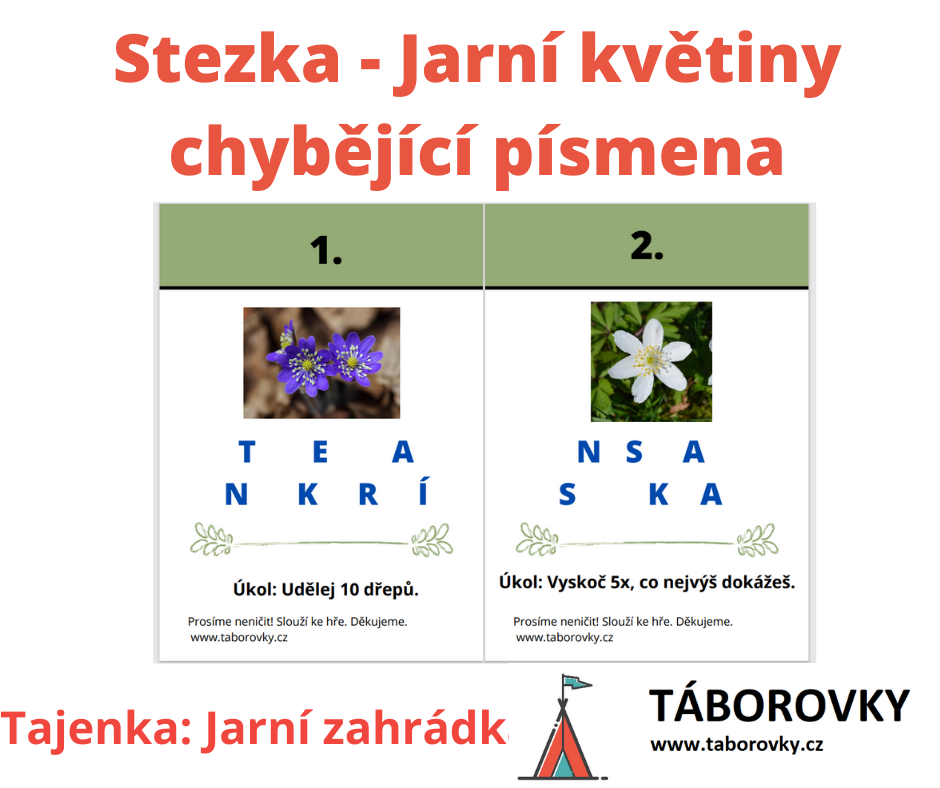 Stezka plná jarních květin - poznají děti všechny názvy?